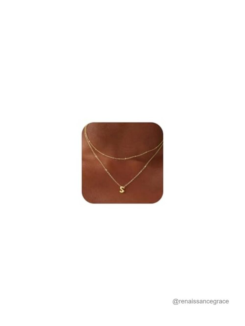 14K Gold Plated Initial Necklace Layered Dainty Choker Pendant Jewelry Gift